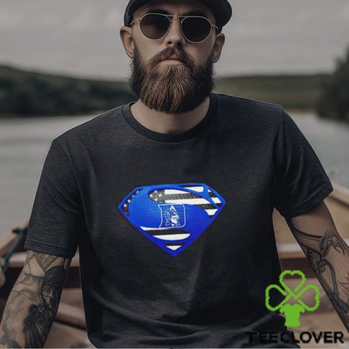 USA Flag Inside Duke Blue Devils Superman shirt