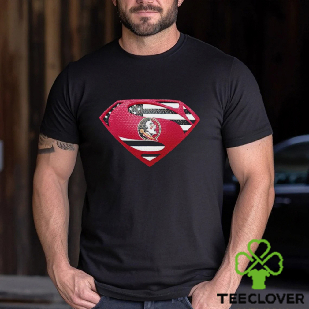 USA Flag Inside Florida State Seminoles Superman shirt USA Flag Inside Florida State Seminoles Superman shirt
