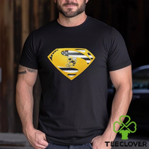 USA Flag Inside Georgia Tech Yellow Jackets Superman shirt