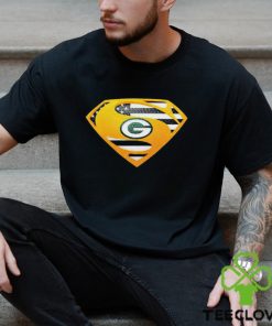 USA Flag Inside Green Bay Packers Superman shirt