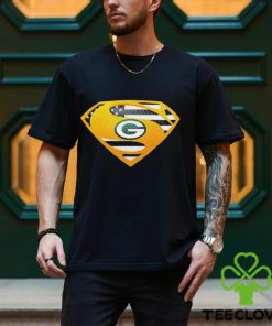 USA Flag Inside Green Bay Packers Superman shirt