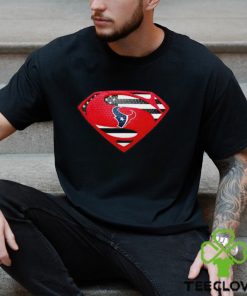 USA Flag Inside Houston Texans Superman shirt