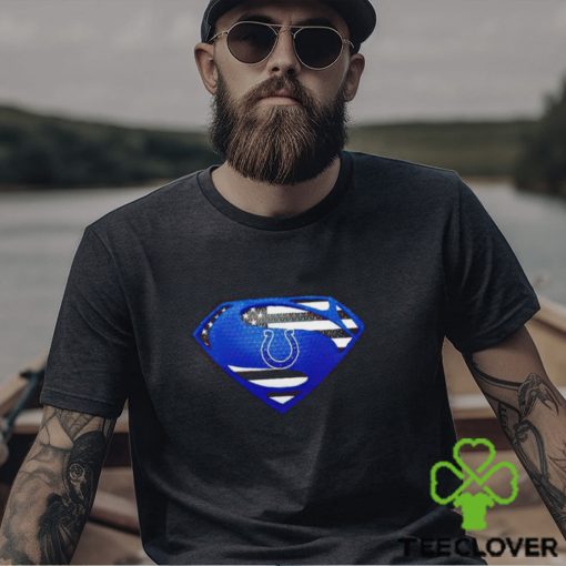 USA Flag Inside Indianapolis Colts Superman shirt
