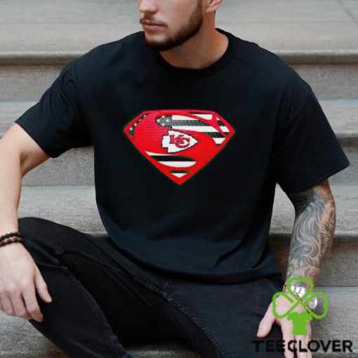 USA Flag Inside Kansas City Chiefs Superman shirt