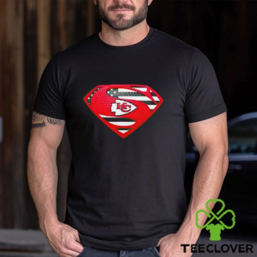USA Flag Inside Kansas City Chiefs Superman shirt