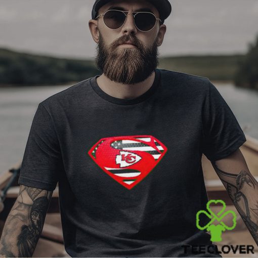 USA Flag Inside Kansas City Chiefs Superman shirt