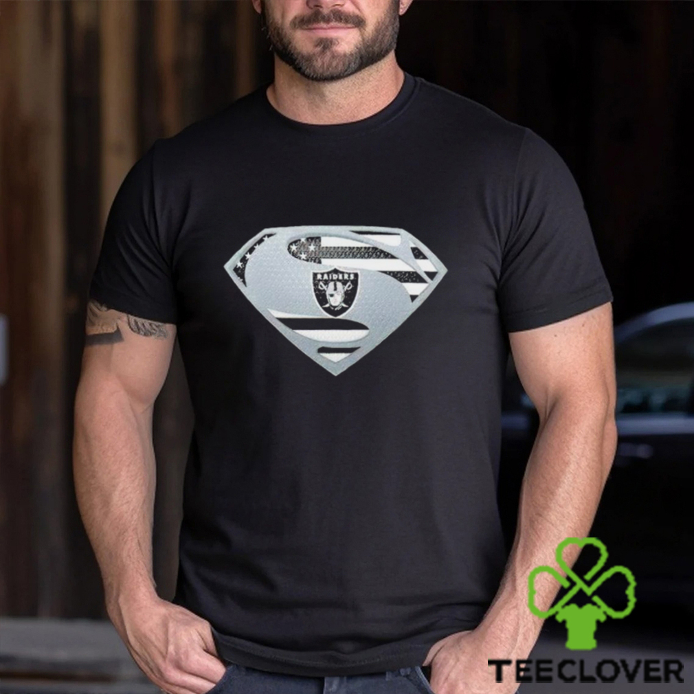USA Flag Inside Las Vegas Raiders Superman shirt USA Flag Inside Las Vegas Raiders Superman shirt
