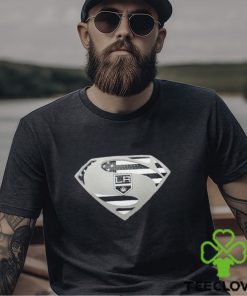 USA Flag Inside Los Angeles Kings Superman shirt