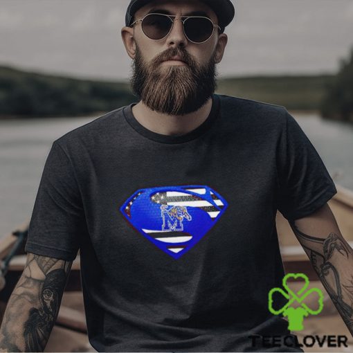 USA Flag Inside Memphis Tigers Superman shirt