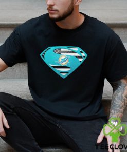 USA Flag Inside Miami Dolphins Superman shirt