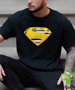 USA Flag Inside Michigan Wolverines Superman shirt