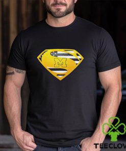 USA Flag Inside Michigan Wolverines Superman shirt