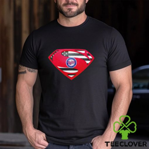 USA Flag Inside Minnesota Twins Superman shirt