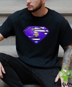 USA Flag Inside Minnesota Vikings Superman shirt