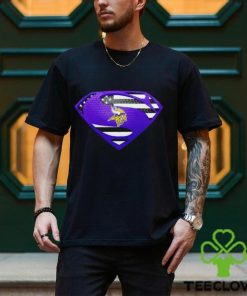 USA Flag Inside Minnesota Vikings Superman shirt