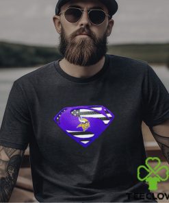 USA Flag Inside Minnesota Vikings Superman shirt