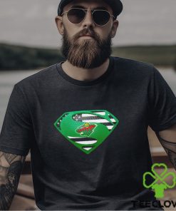 USA Flag Inside Minnesota Wild Superman shirt