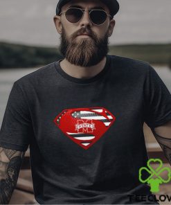 USA Flag Inside Mississippi State Bulldogs Superman shirt