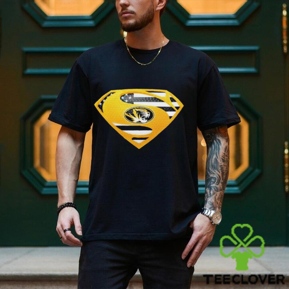 USA Flag Inside Missouri Tigers Superman shirt USA Flag Inside Missouri Tigers Superman shirt