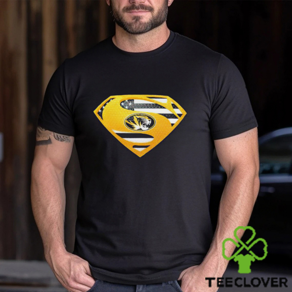 USA Flag Inside Missouri Tigers Superman shirt USA Flag Inside Missouri Tigers Superman shirt
