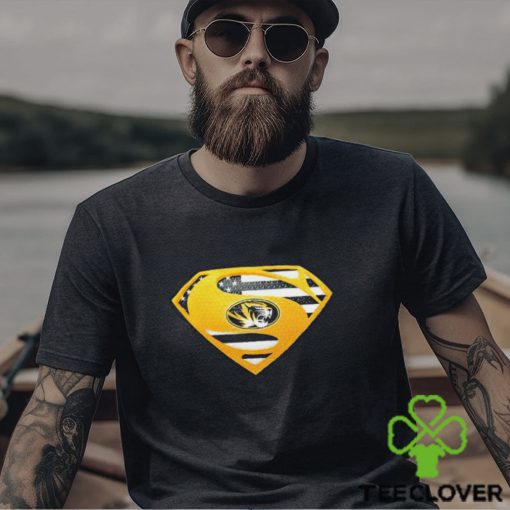 USA Flag Inside Missouri Tigers Superman shirt