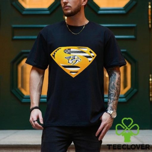 USA Flag Inside Nashville Predators Superman shirt