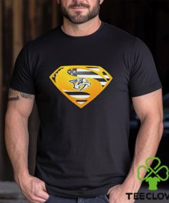 USA Flag Inside Nashville Predators Superman shirt