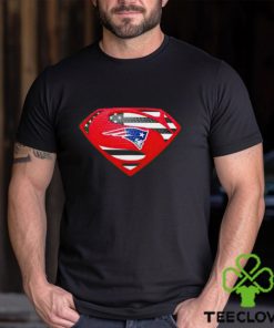 USA Flag Inside New England Patriots Superman shirt