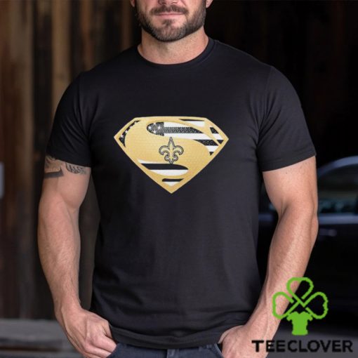 USA Flag Inside New Orleans Saints Superman shirt