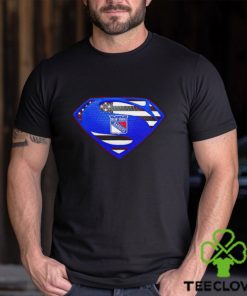 USA Flag Inside New York Rangers Superman shirt