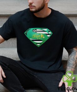 USA Flag Inside North Dakota State Bison Superman shirt