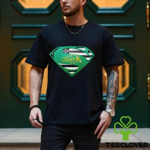 USA Flag Inside North Dakota State Bison Superman shirt