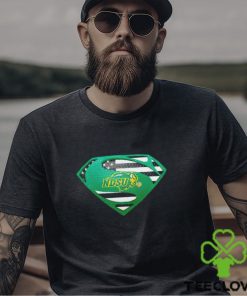 USA Flag Inside North Dakota State Bison Superman shirt