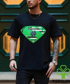 USA Flag Inside Notre Dame Fighting Irish Superman shirt