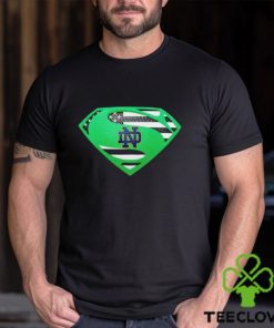 USA Flag Inside Notre Dame Fighting Irish Superman shirt