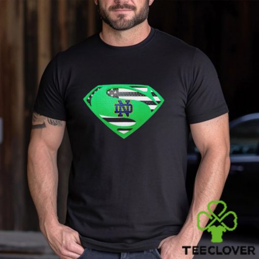 USA Flag Inside Notre Dame Fighting Irish Superman shirt