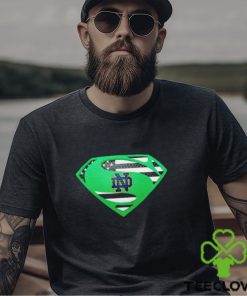 USA Flag Inside Notre Dame Fighting Irish Superman shirt