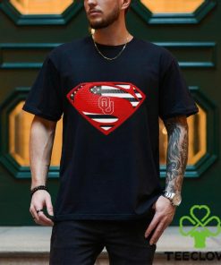 USA Flag Inside Oklahoma Sooners Superman shirt