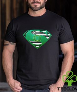USA Flag Inside Oregon Ducks Superman shirt