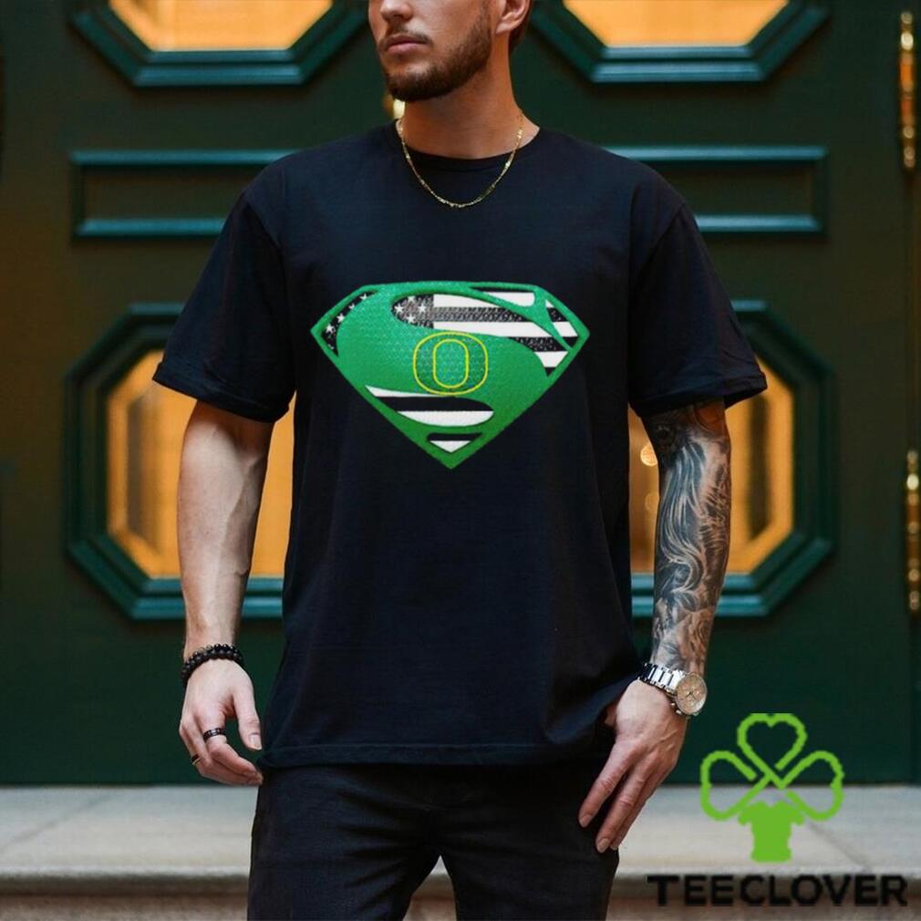 USA Flag Inside Oregon Ducks Superman shirt USA Flag Inside Oregon Ducks Superman shirt