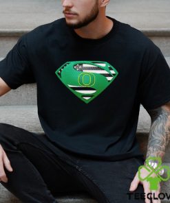 USA Flag Inside Oregon Ducks Superman shirt