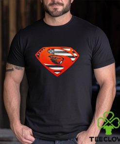 USA Flag Inside Oregon State Beavers Superman shirt