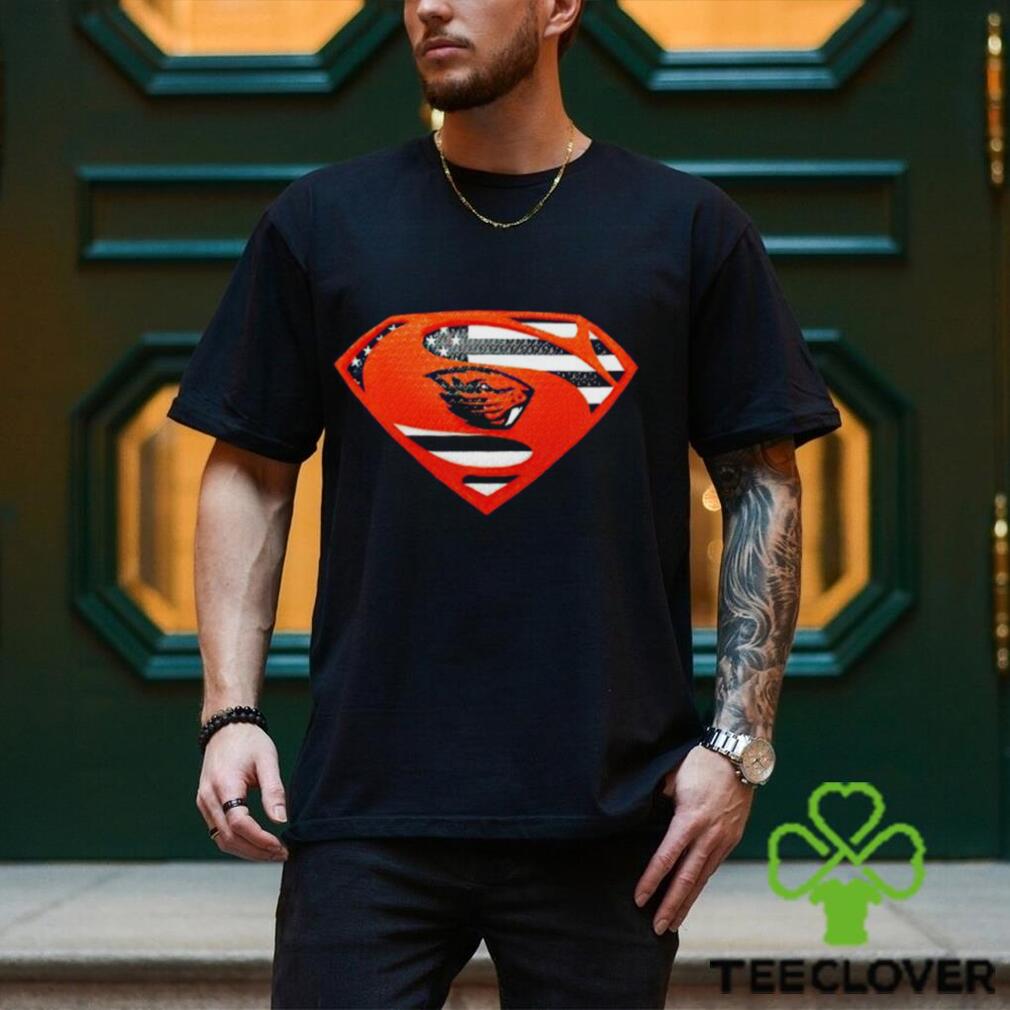 USA Flag Inside Oregon State Beavers Superman shirt USA Flag Inside Oregon State Beavers Superman shirt