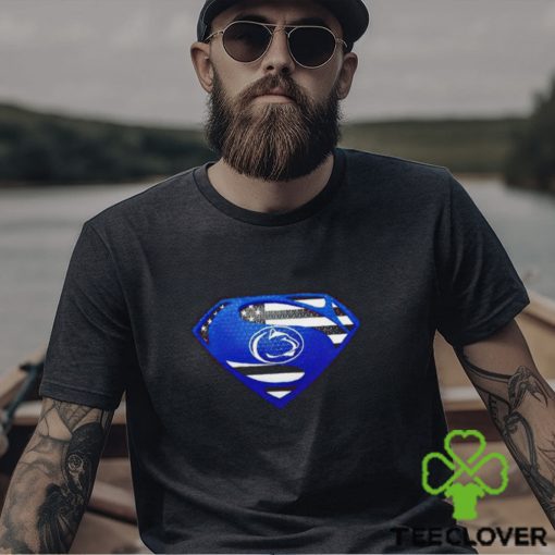 USA Flag Inside Penn State Nittany Lions Superman shirt