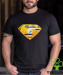 USA Flag Inside Pittsburgh Steelers Superman shirt