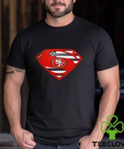 USA Flag Inside San Francisco 49ers Superman shirt