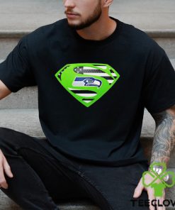USA Flag Inside Seattle Seahawks Superman shirt