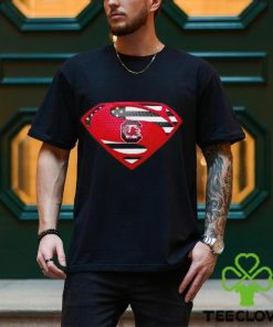 USA Flag Inside South Carolina Gamecocks Superman shirt