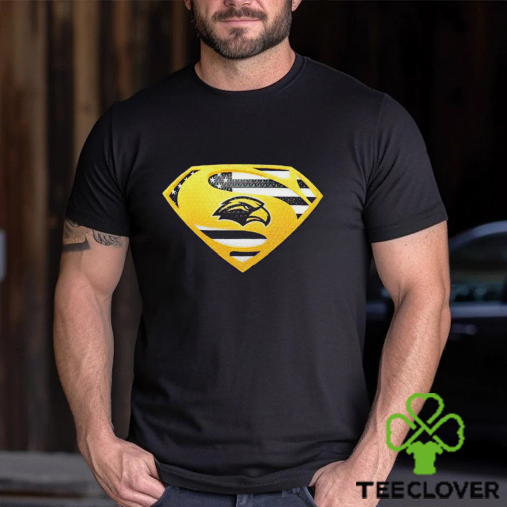 USA Flag Inside Southern Miss Golden Eagles Superman shirt USA Flag Inside Southern Miss Golden Eagles Superman shirt