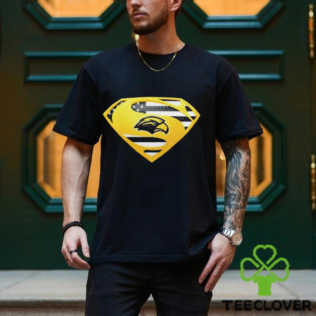 USA Flag Inside Southern Miss Golden Eagles Superman shirt USA Flag Inside Southern Miss Golden Eagles Superman shirt